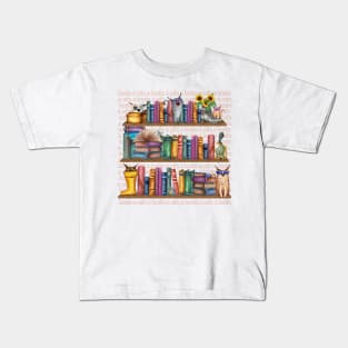 Books and Cats not Boots and Cats! Kids T-Shirt